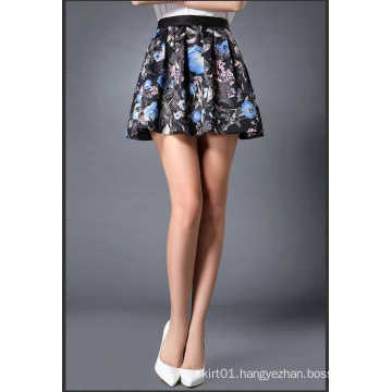 2016 Latest Fashion Short Women Mini Floral Custom Print Skirts